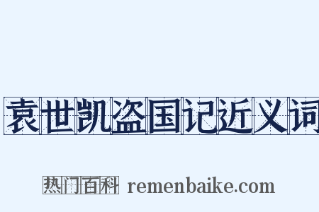 袁世凯盗国记近义词是什么意思的图片